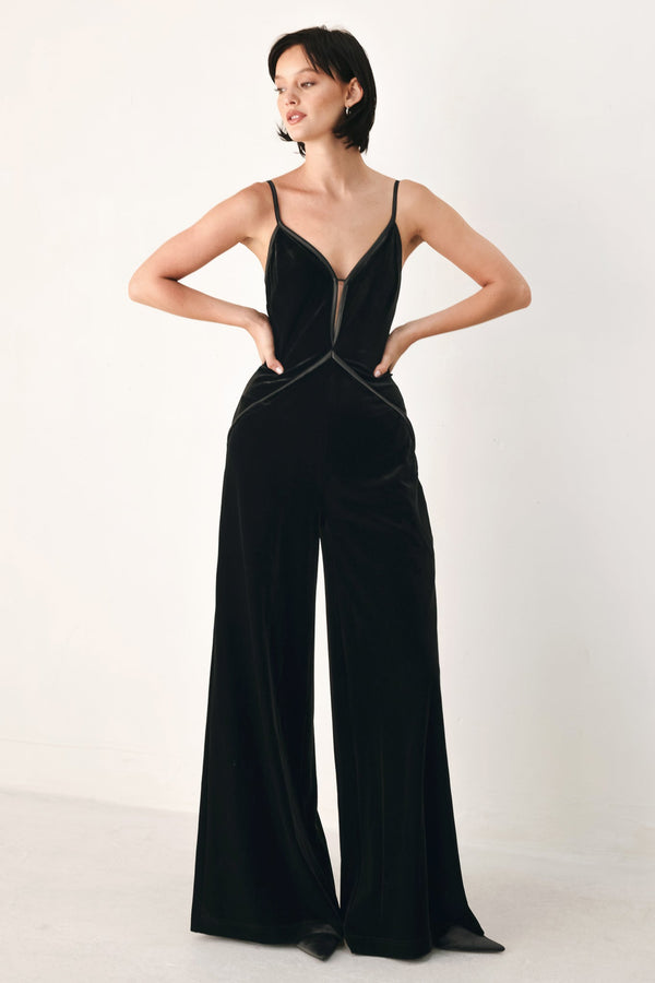 VELVET HOUR SWEETHEART WIDE LEG JUMPSUIT
