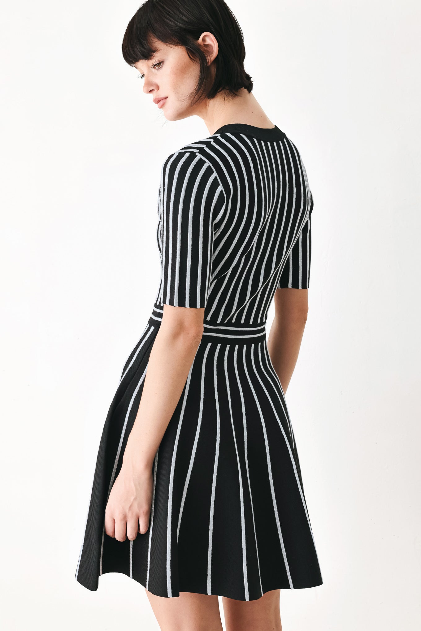 BLACK PARLOR MELODY SWEATER MINI DRESS