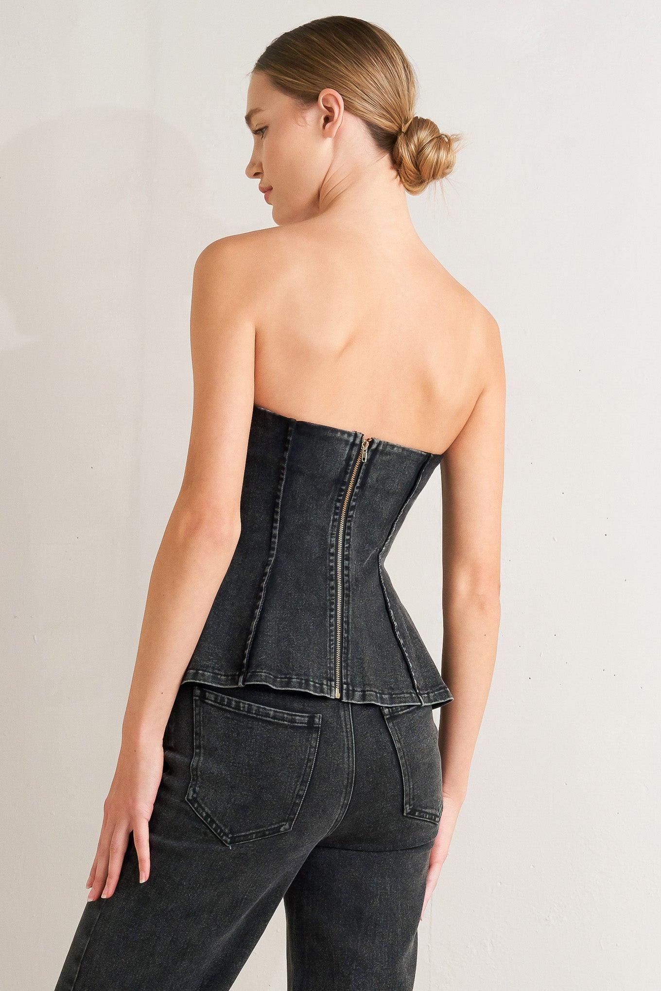 NIGHT SHAPE DENIM TOP