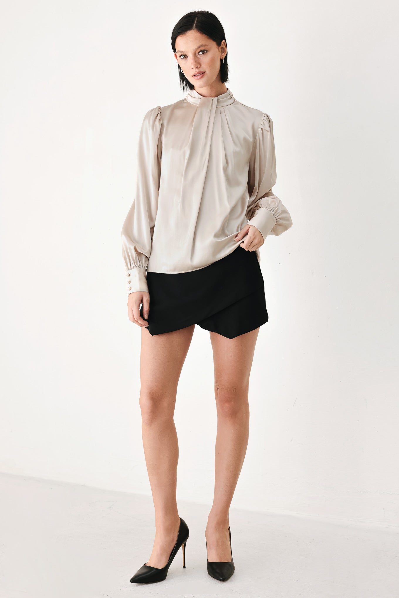 GOLDEN HOUR HIGH NECK BLOUSE