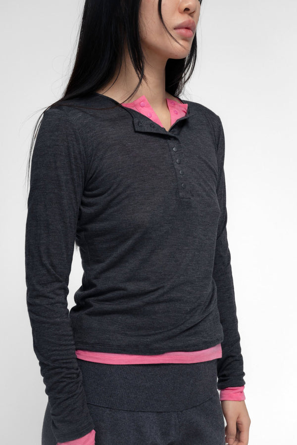 HARAM TOP IN CHARCOAL
