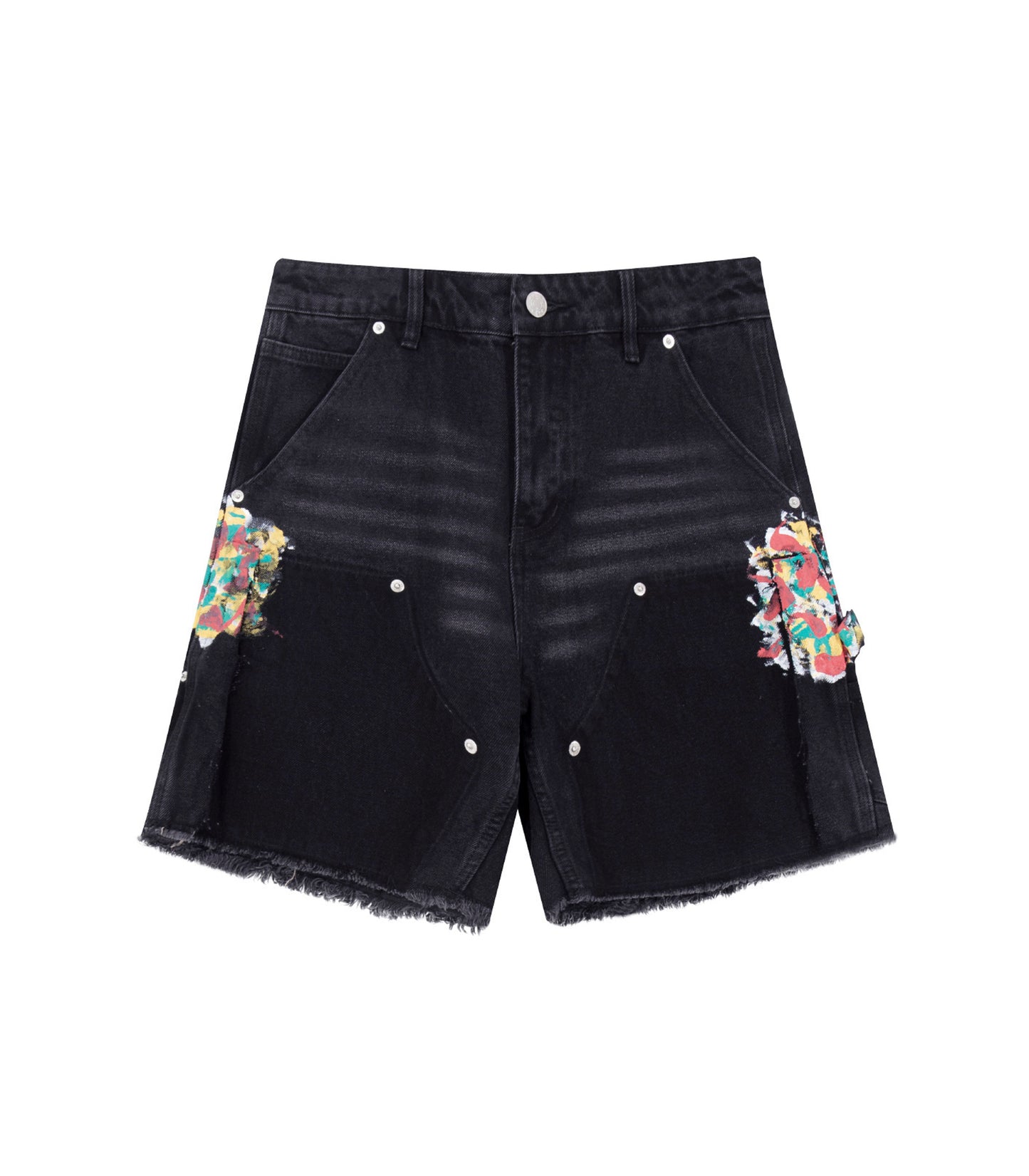NOIR SPLIT PAINTERS SHORTS