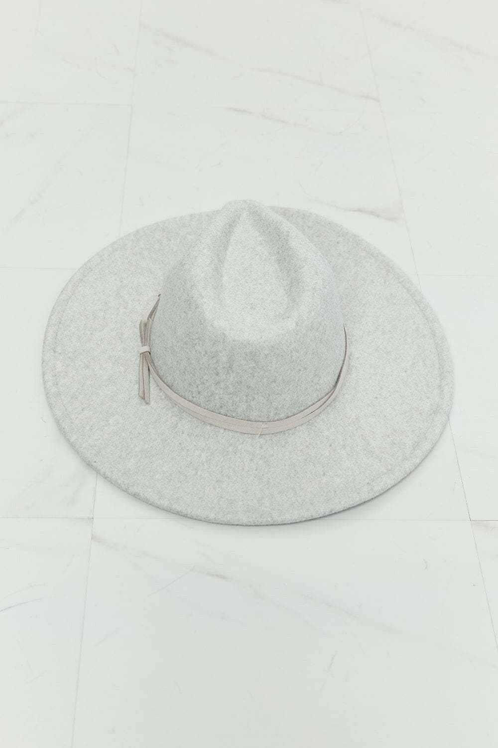 Trendsi TIKTOK - Fame fedora hat in light grey