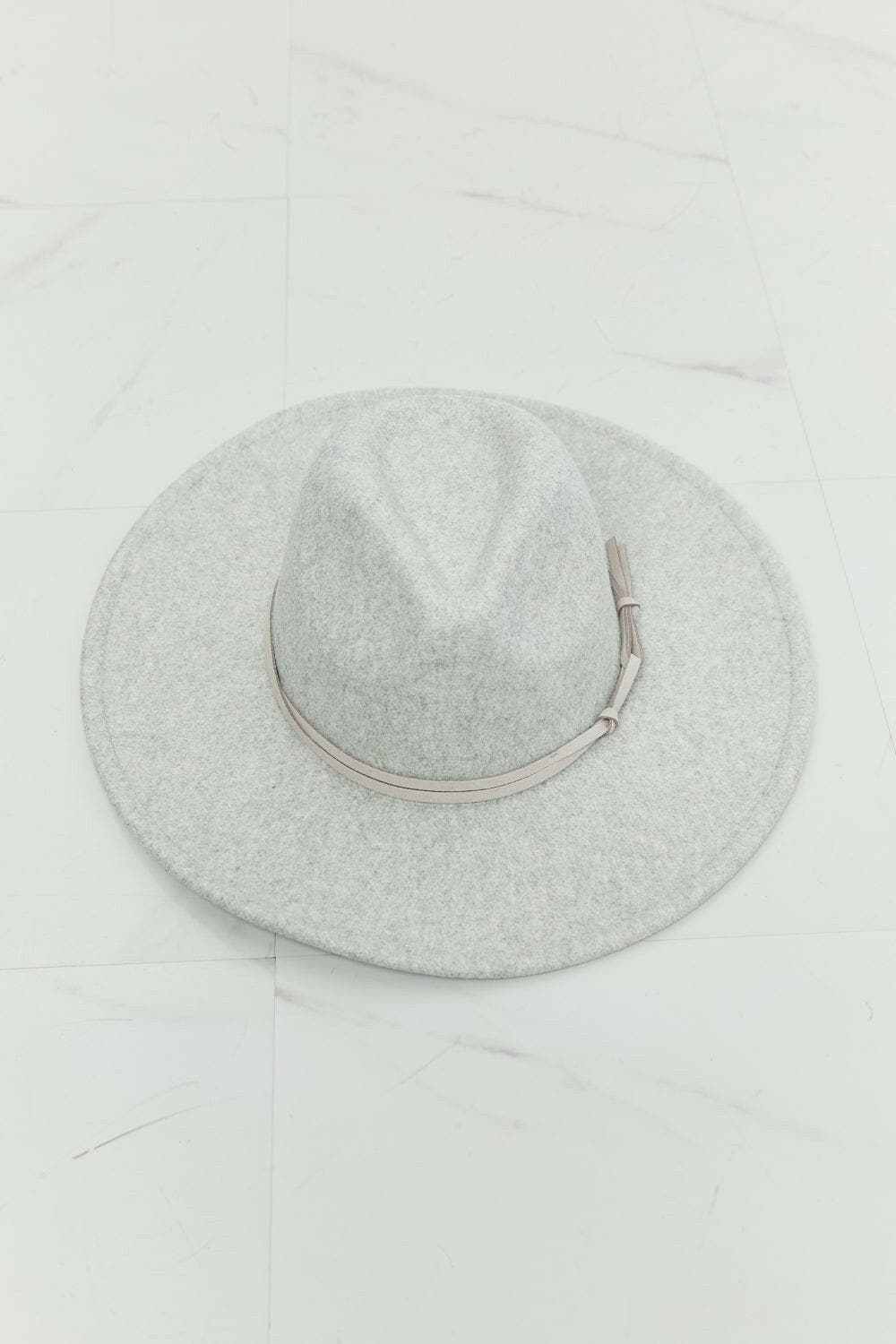 Trendsi TIKTOK - Fame fedora hat in light grey