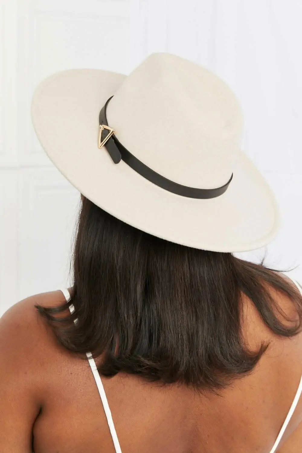 Trendsi TIKTOK - Fame fedora hat with gold buckle