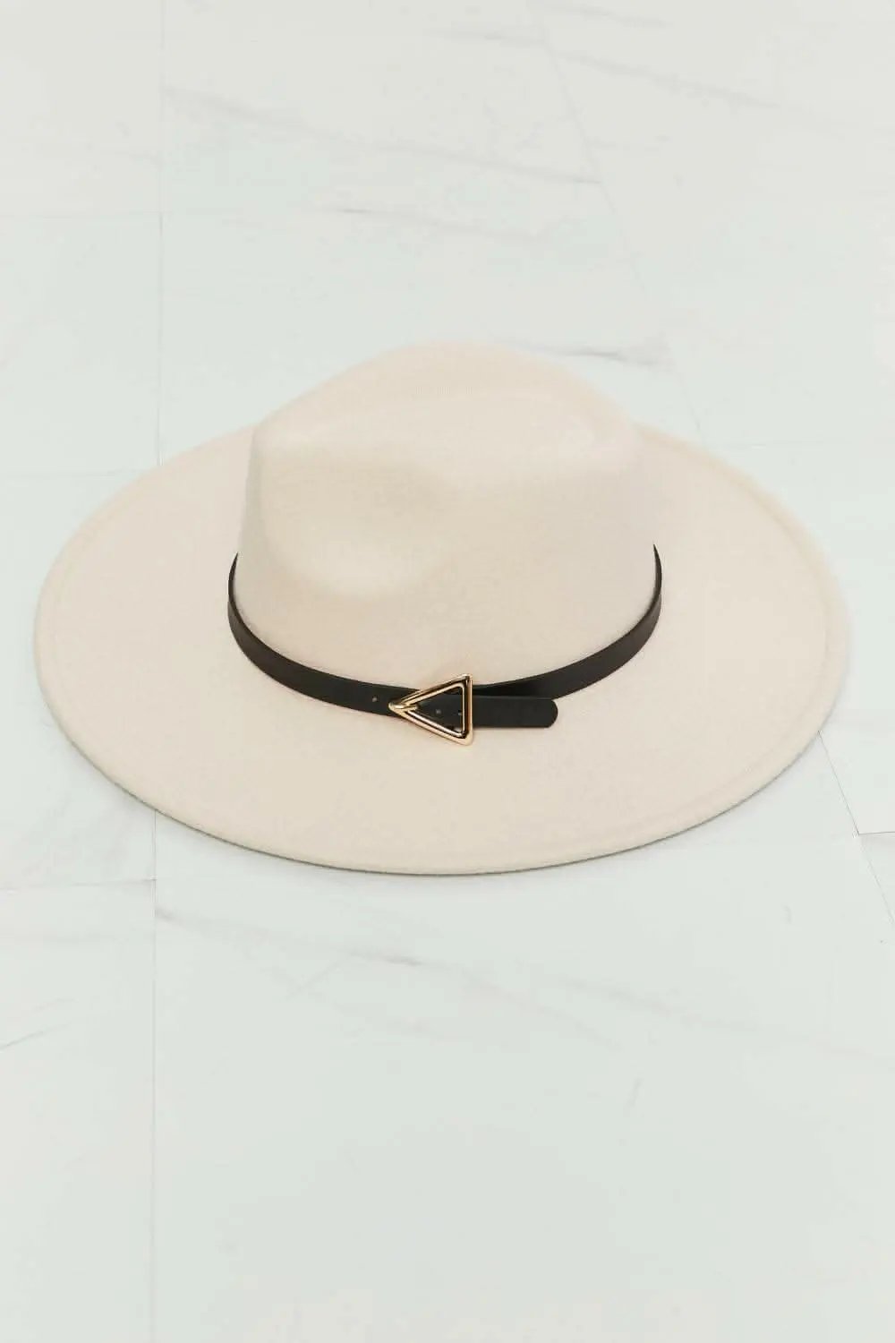 Trendsi TIKTOK - Fame fedora hat with gold buckle