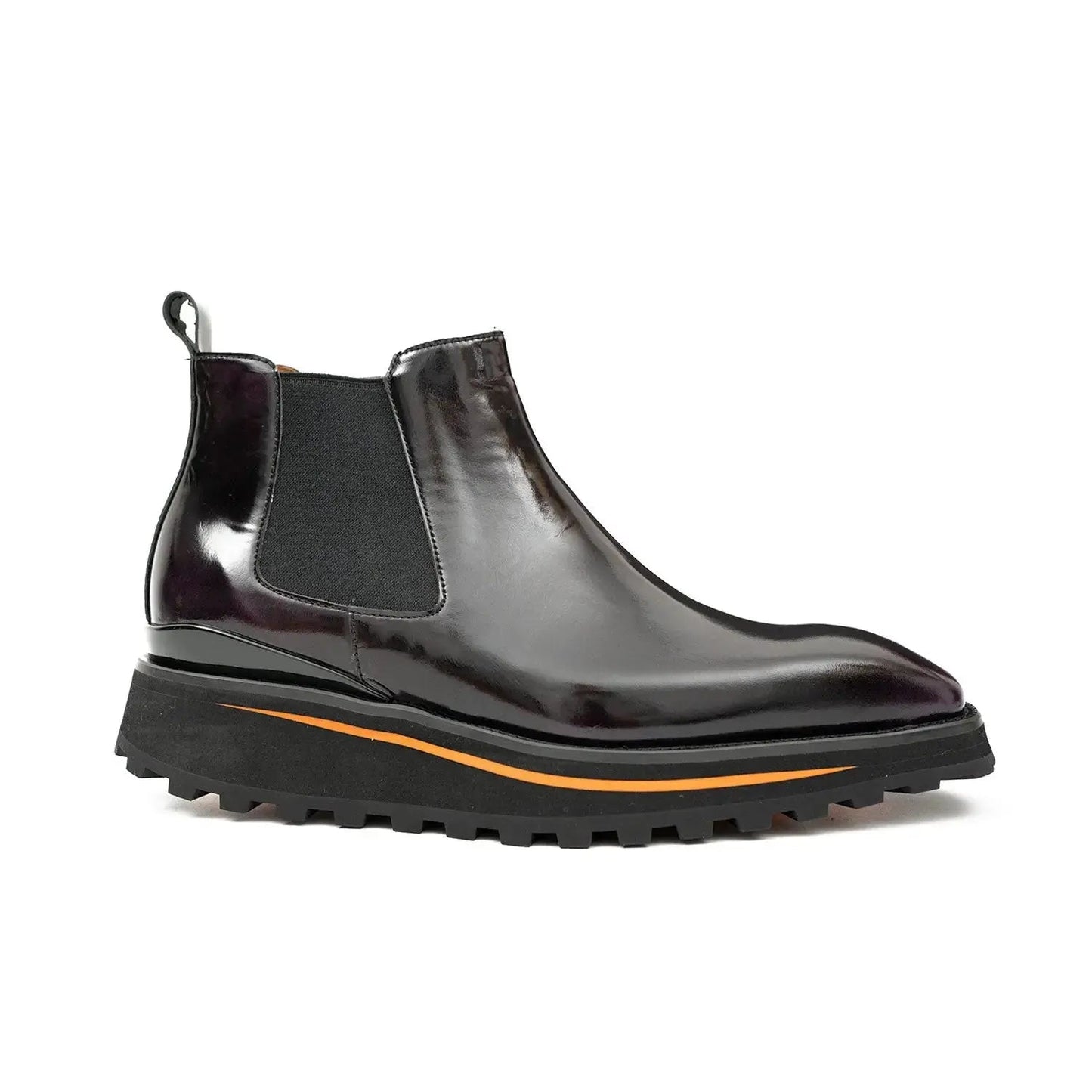 Foil leather Thick-Soled Chelsea Boot 2898 Purple