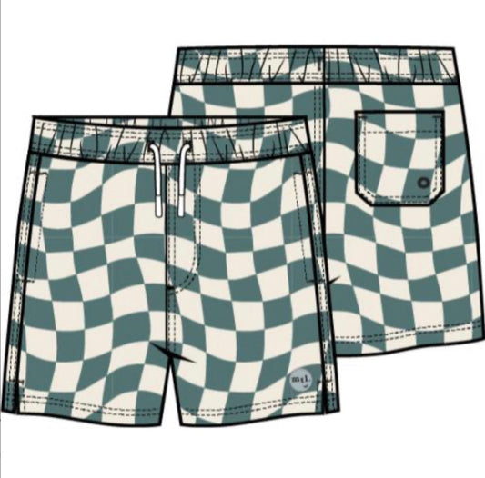 Miles The Label - Woven Swim Trunks, Teal