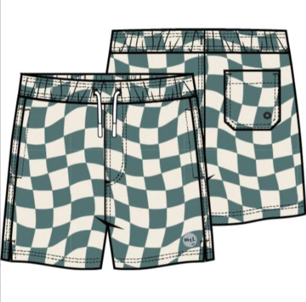 Miles The Label - Woven Swim Trunks, Teal