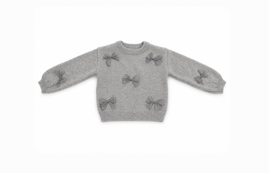 Ce Ce Co - Sweater with Bows, Gray