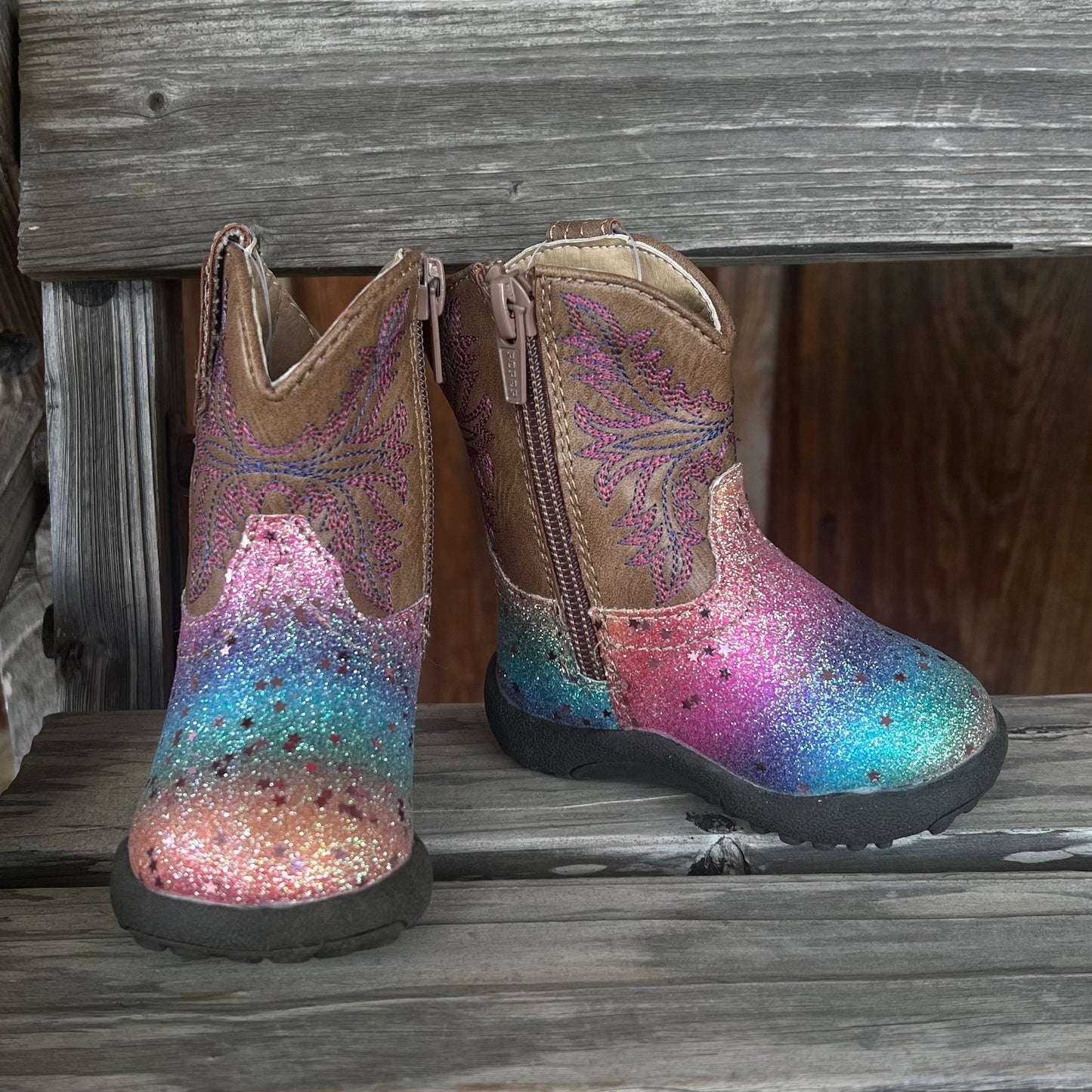Glitter Rainbow Boot| Roper Infant
