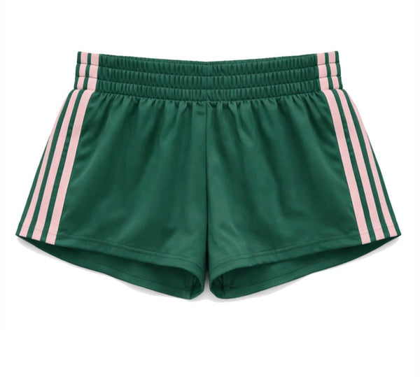 Katie J - Jordyn Shorts, Pine/Soft Pink