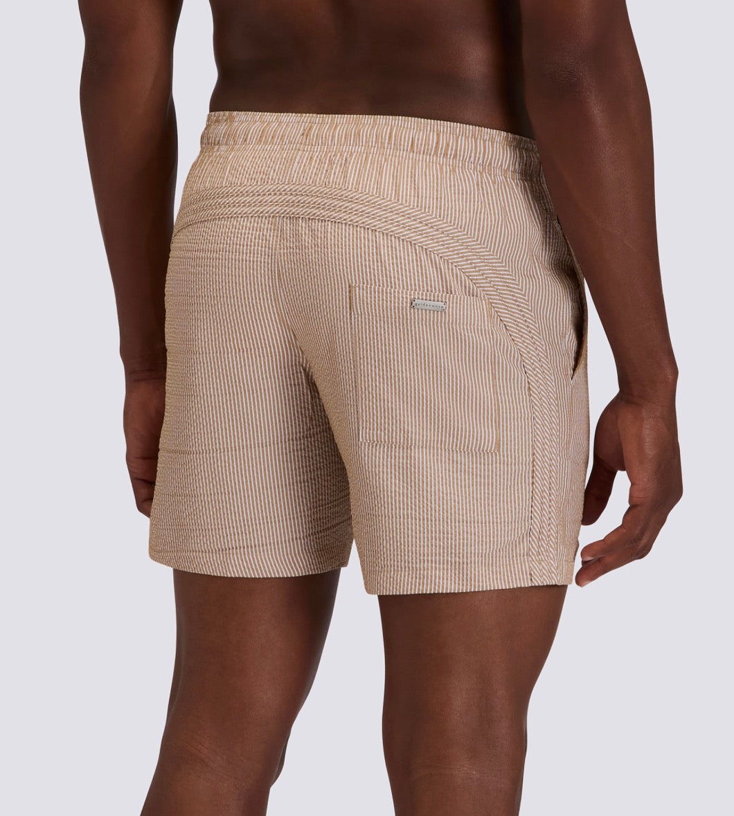Sundek - Men’s 14’ Elastic Waist Swim Trunks, Safari