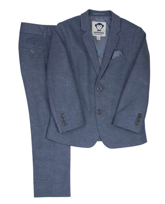 Appaman - 2 Pc Stretchy Mod Suit, Indigo Chambray