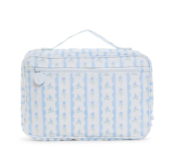 TRVL - Bundle Up Hanging Toiletry Bag, Ribbon Floral Blue