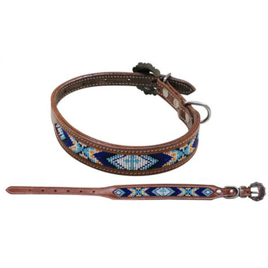 Cross Beaded Dog Collar