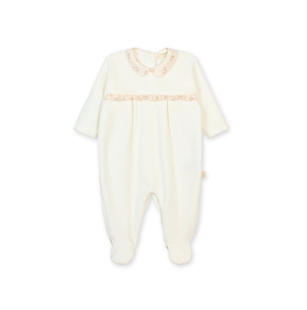 Baby GI - Winter Garden Velour Footie, Ivory
