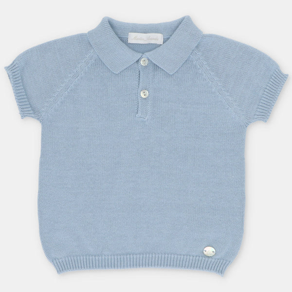 Martin Aranda - Sweater Knit Polo Neck Surrey, Blue