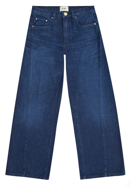 DL1961 - Frankie Low Slung Wide Leg Jeans, Deep Water