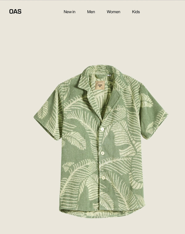 OAS banana leaf Cuba terry shirt