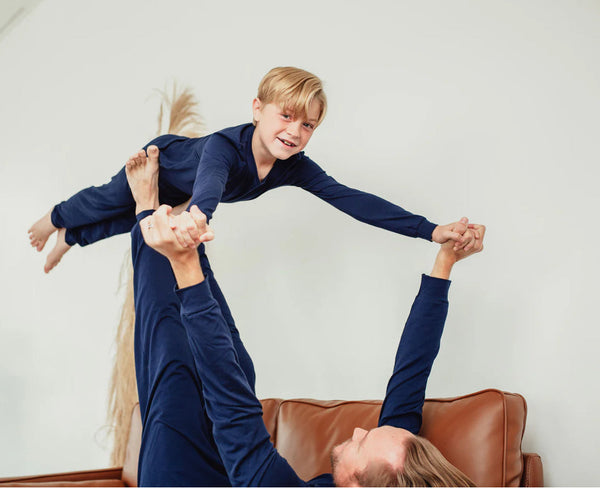 Esme - Navy Long Sleeve Top and Pants Set - Kids Sleepwear