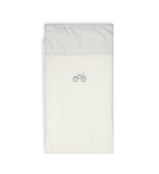 Baby GI - Baby Blanket, Ivory & Blue