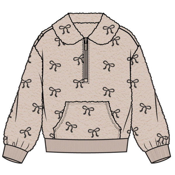 Miles The Label - Long Sleeve Sherpa Top, Beige