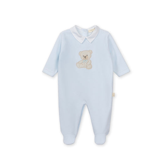 Baby GI - Sweet Teddy Velour Footie, Blue