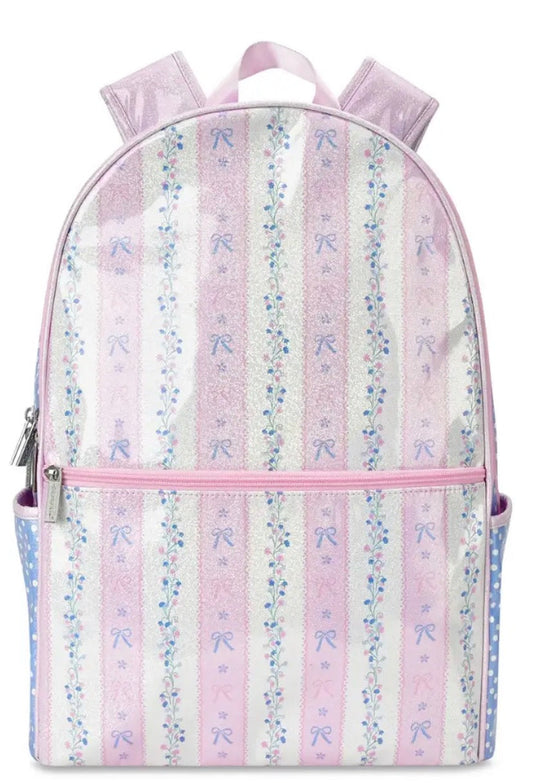 ISCREAM - PINK FLORAL STRIPE BACKPACK
