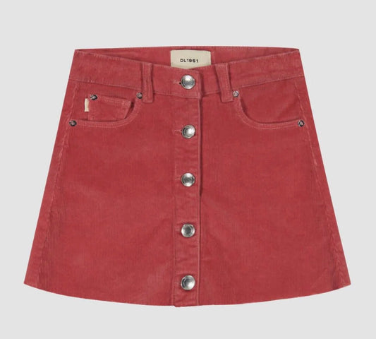 DL1961 - Jenny Mini Skirt, Deep Blush Corduroy