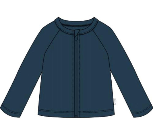 Petite Lem - Long Sleeve Knit Rashguard, Navy