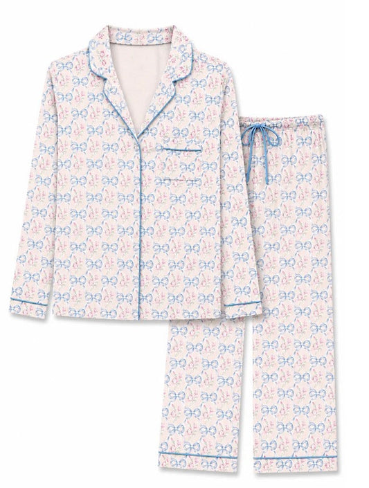 KATIE J - BLUE RIBBON PANTS SET, JUNIORS
