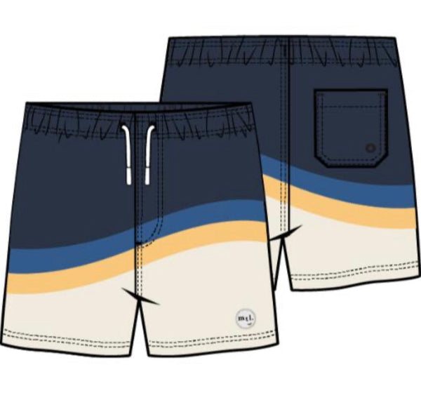 Miles The Label - Woven Swim Trunks, Navy