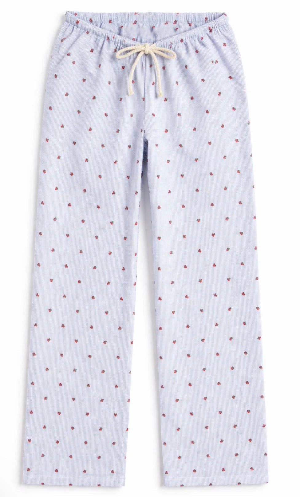 Katie J - Tween Capri Pants, Cherry Seersucker Stripe