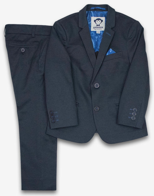 Appaman - 2 Pc Stretchy Mod Suit, Dark Navy Diamonds