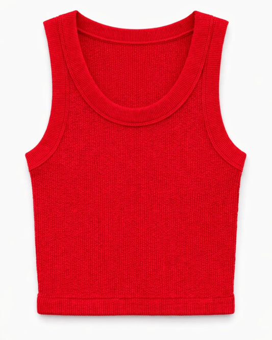 Katie J - Tween Astrid Racer Back Tank, Cherry Red