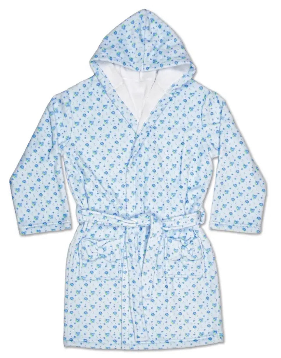 ISCREAM - Blue Ditsy Plush Robe