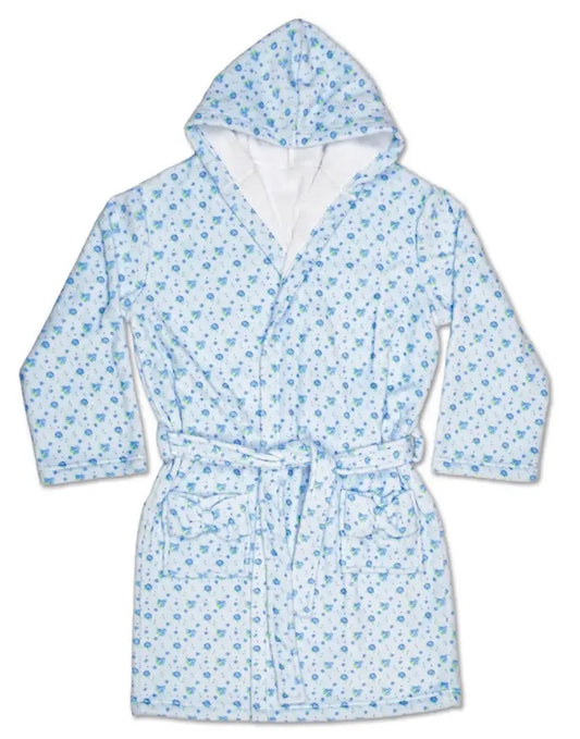 ISCREAM - Blue Ditsy Plush Robe