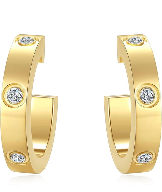 Love Hoop Earrings