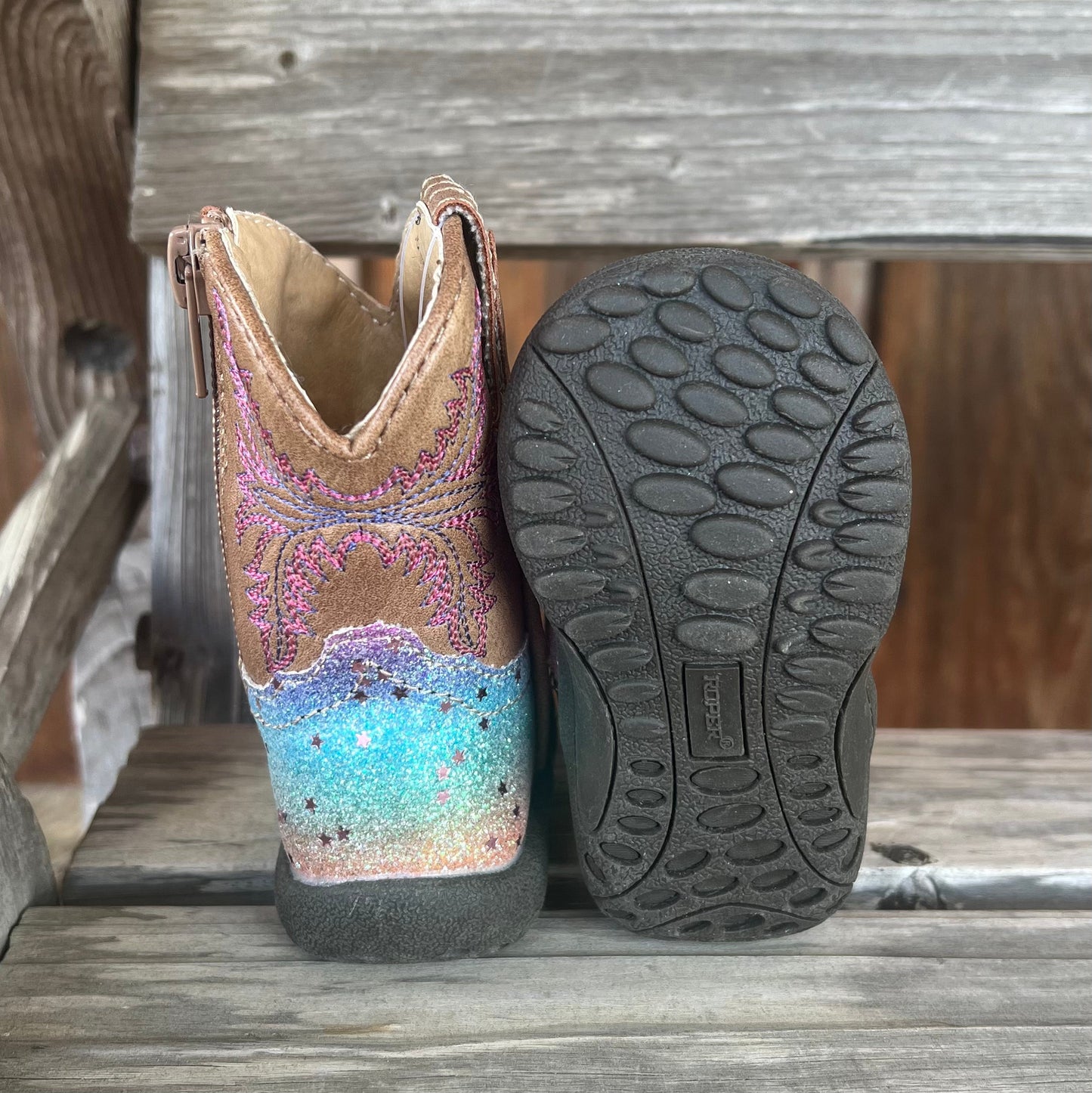 Glitter Rainbow Boot| Roper Infant