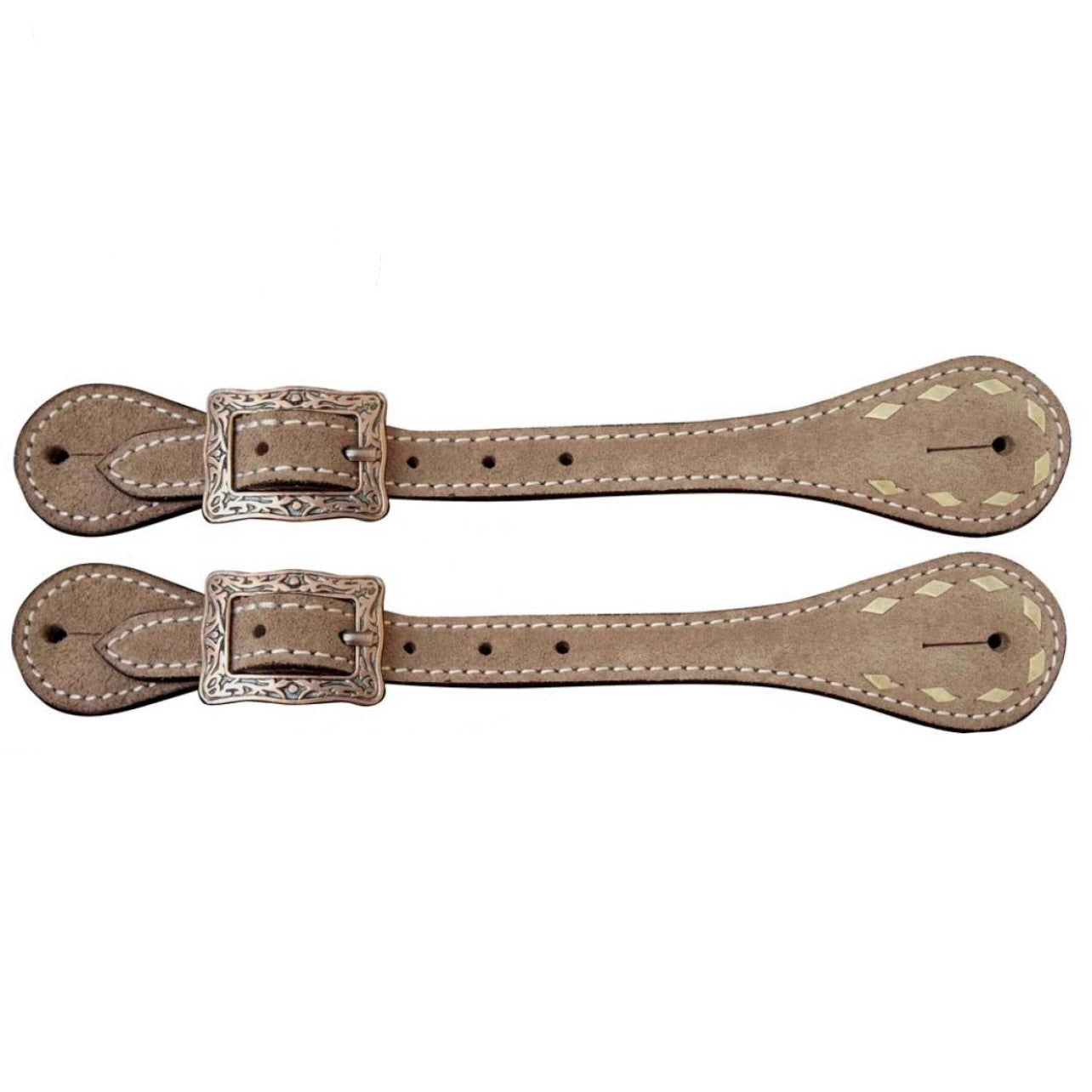 Cream Buckstitch Spur Straps