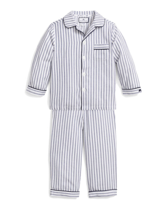Petite Plume - Navy French Ticking Striped Pajamas