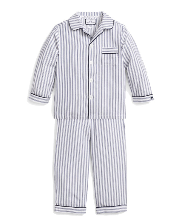 Petite Plume - Navy French Ticking Striped Pajamas