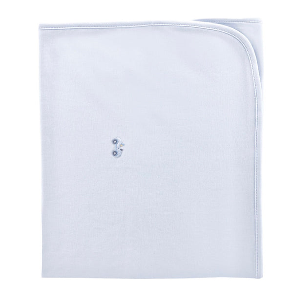 Baby Club Chic - Cars All-over Embroidered Pima Blanket, Light Blue