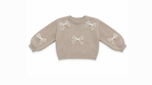 Ce Ce Co - Sweater with Bows, Khaki