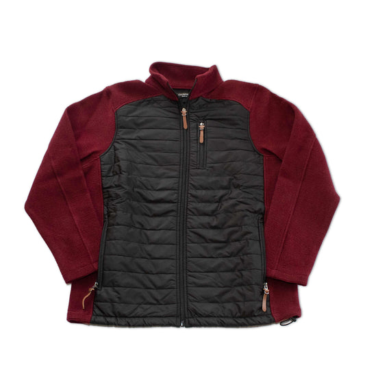 Windstopper Quilted Jacket - Bordeaux & Black