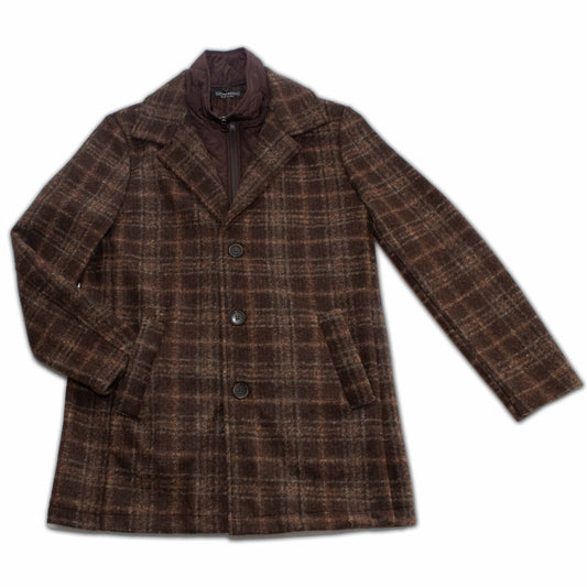 Metropolitan Dual-Layer Wool Car Coat - Chestnut
