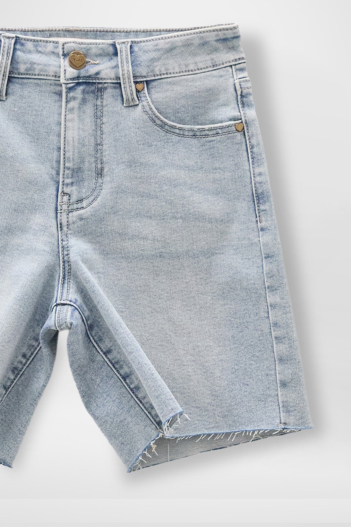 Girls Raw Hem Jort