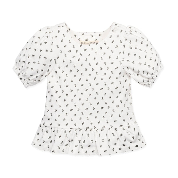 Organic Knit Peplum Top