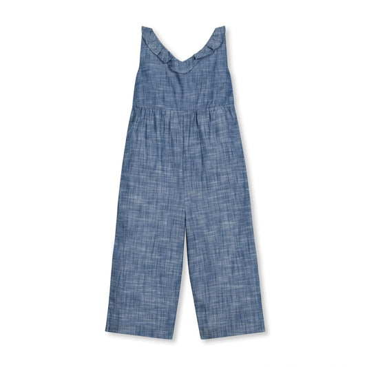 Ruffle Neck Organic Jumpsuit - Baby